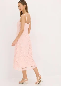 Mujer bonprix bonprix Vestido de encaje con tirantes decorados