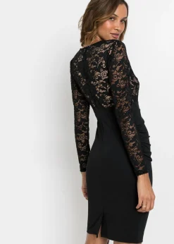 Mujer bonprix bonprix Vestido de encaje favorecedor, talla corta