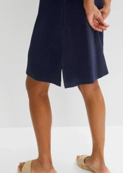 Mujer bonprix bonprix Vestido de froté hasta la rodilla con cuello tipo polo