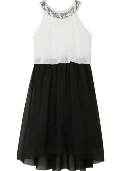 bonprix bonprix Ropa 9 A 16 Años·Vestidos Y Monos>Vestido de gasa Blanco-negro