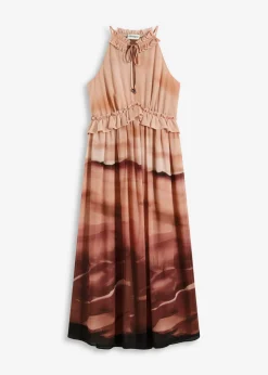 bonprix bonprix Vestidos>Vestido de gasa marrón