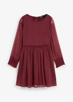 bonprix bonprix Ropa 9 A 16 Años·Vestidos Y Monos>Vestido de gasa rojo avellana