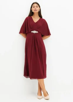 Mujer bonprix bonprix Vestido de gasa con aplicación de piedras