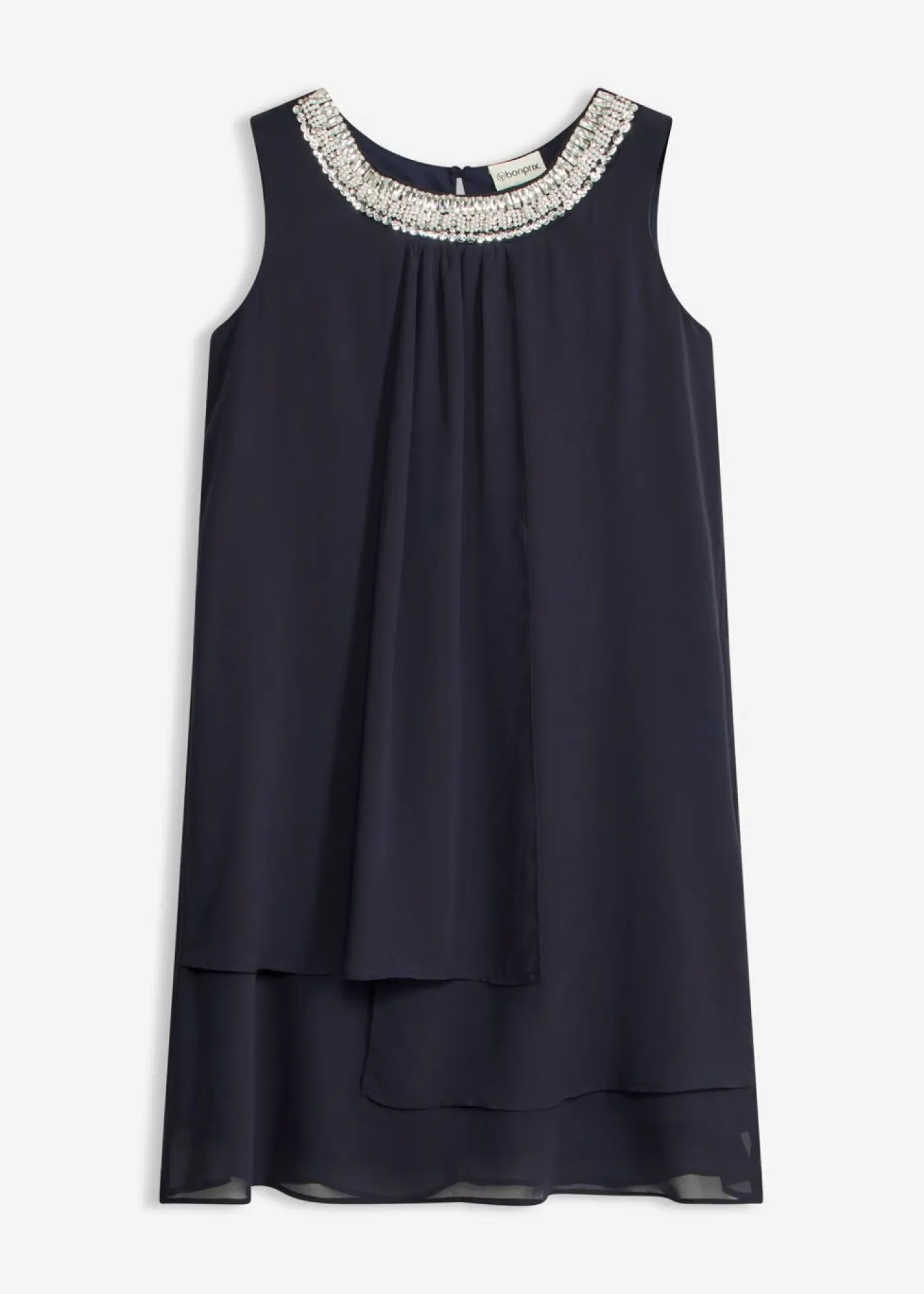 Mujer bonprix bonprix Vestido de gasa con aplicación de piedras