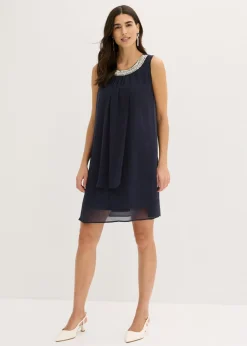 Mujer bonprix bonprix Vestido de gasa con aplicación de piedras