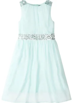 bonprix bonprix Ropa 9 A 16 Años·Vestidos Y Monos|Ropa 9 A 16 Años·Novedades>Vestido de gasa con banda de lentejuelas menta verde