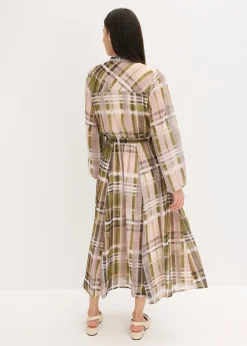 Mujer bonprix bonprix Vestido de gasa con cordón para anudar