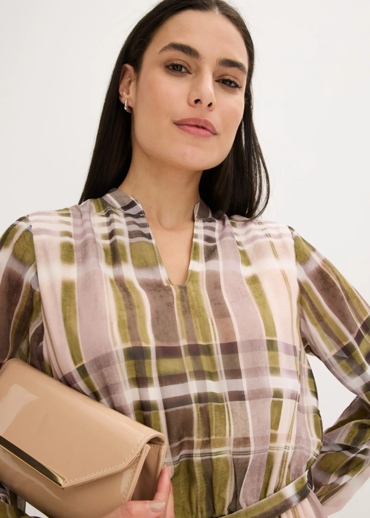 Mujer bonprix bonprix Vestido de gasa con cordón para anudar