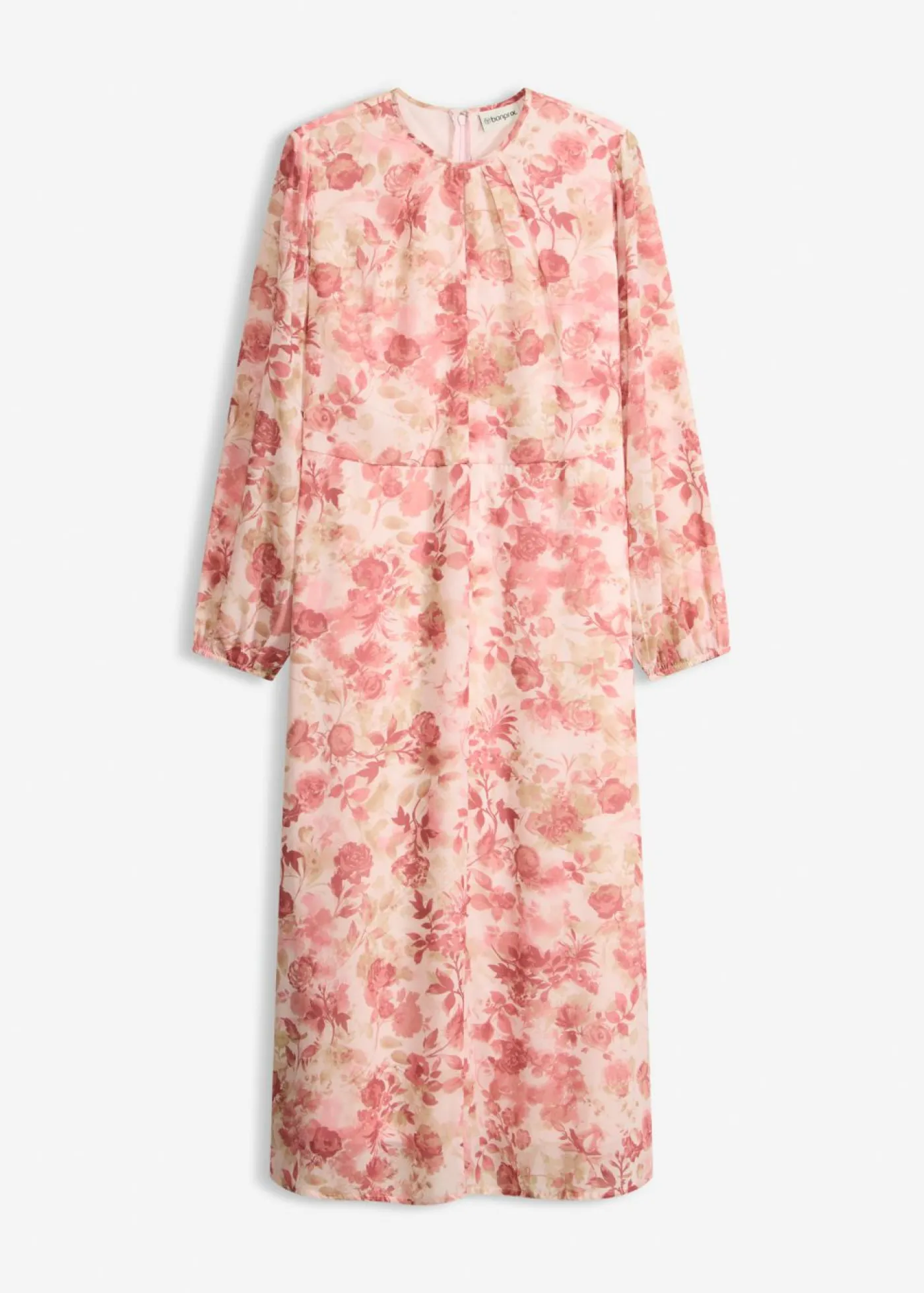 Mujer bonprix bonprix Vestido de gasa con cordón (2 piezas)