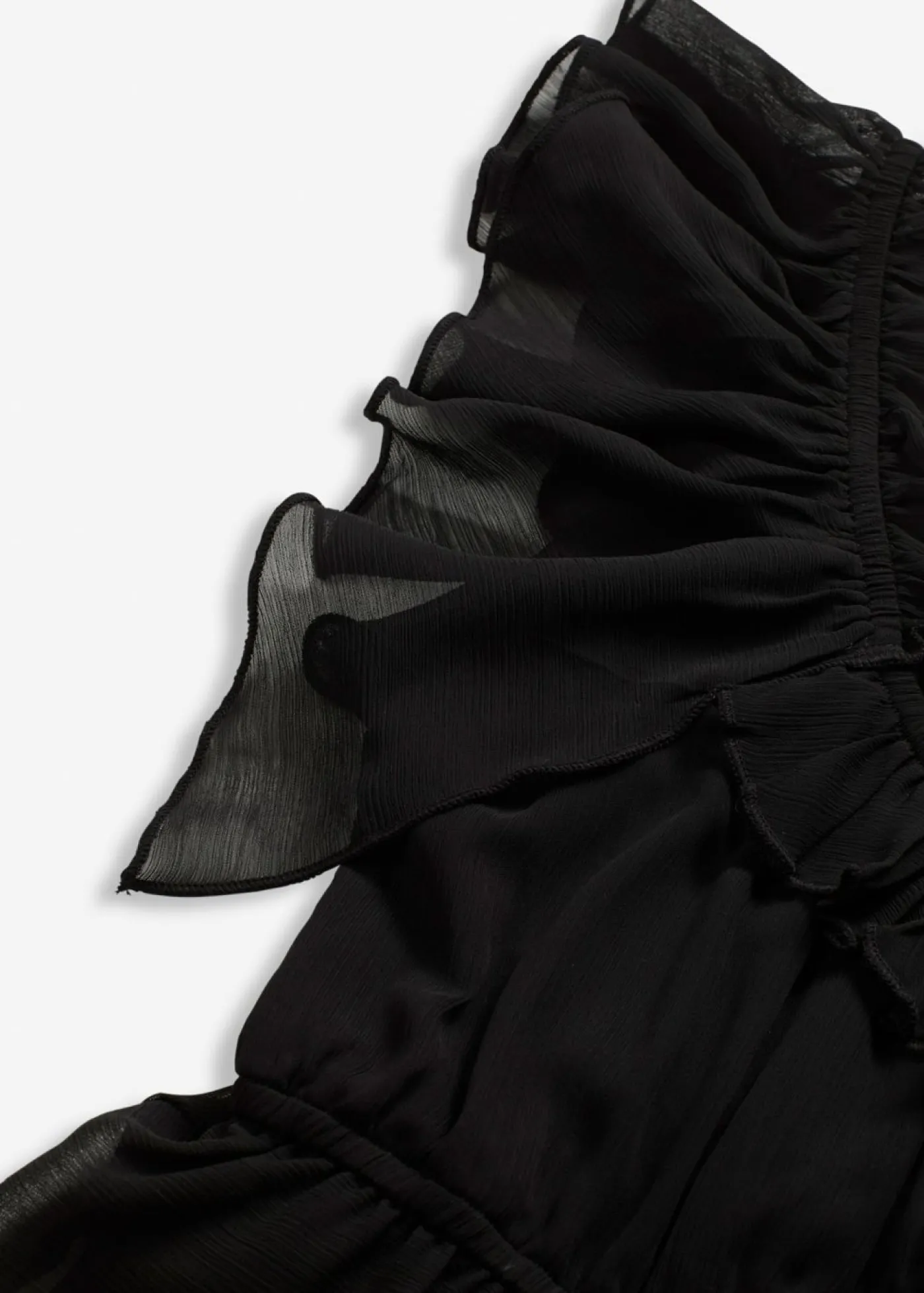 bonprix bonprix Vestidos>Vestido de gasa con corte en A Negro