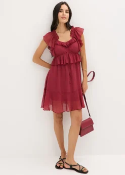 Mujer bonprix bonprix Vestido de gasa con corte en A