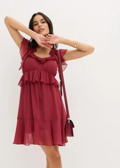 Mujer bonprix bonprix Vestido de gasa con corte en A