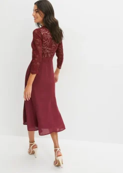 Mujer bonprix bonprix Vestido de gasa con encaje