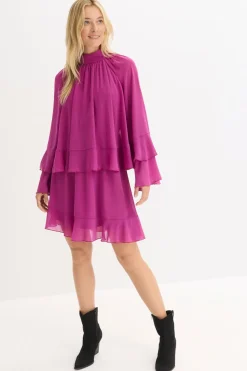 Mujer bonprix bonprix Vestido de gasa con volantes