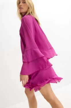 Mujer bonprix bonprix Vestido de gasa con volantes