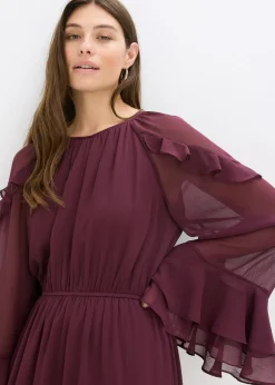 Mujer bonprix bonprix Vestido de gasa con volantes