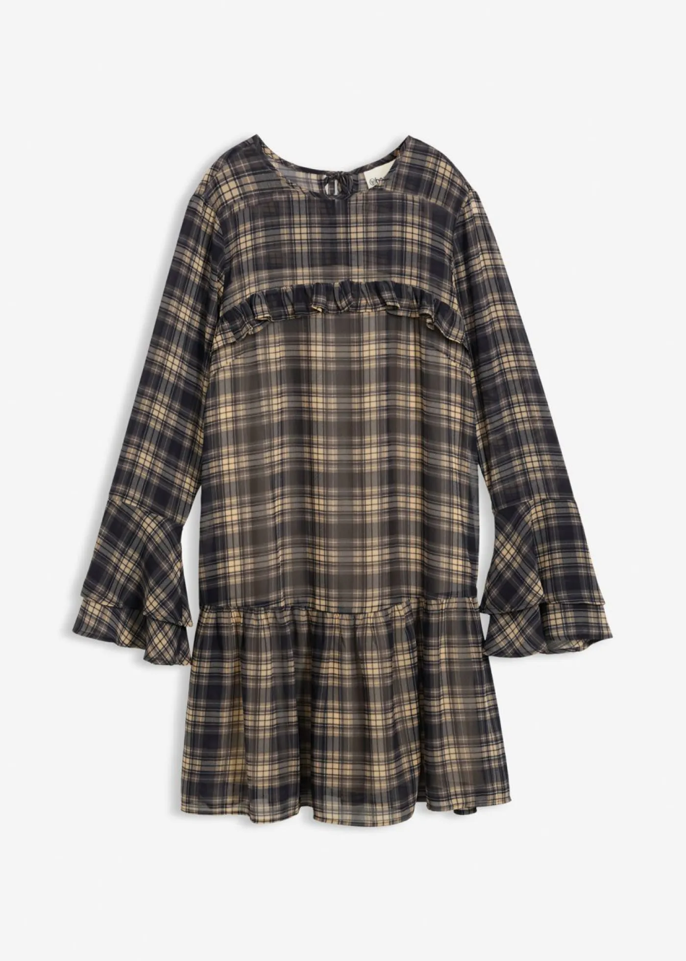 Mujer bonprix bonprix Vestido de gasa con volantes