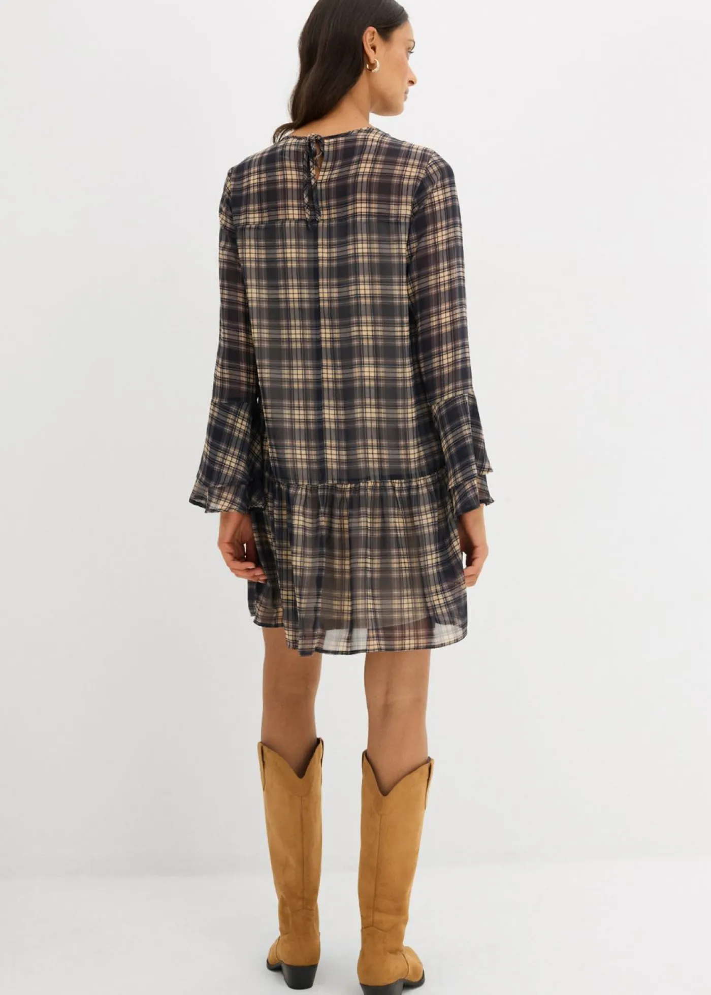 Mujer bonprix bonprix Vestido de gasa con volantes