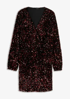 bonprix bonprix Vestidos>Vestido de lentejuelas Negro/rojo/rosa