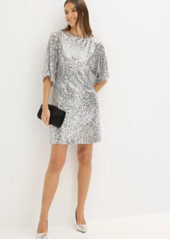 Mujer bonprix bonprix Vestido de lentejuelas con detalle de lazo