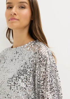 Mujer bonprix bonprix Vestido de lentejuelas con detalle de lazo