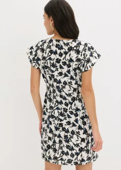 Mujer bonprix bonprix Vestido de material estructurado con mangas de murciélago