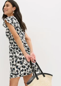 Mujer bonprix bonprix Vestido de material estructurado con mangas de murciélago