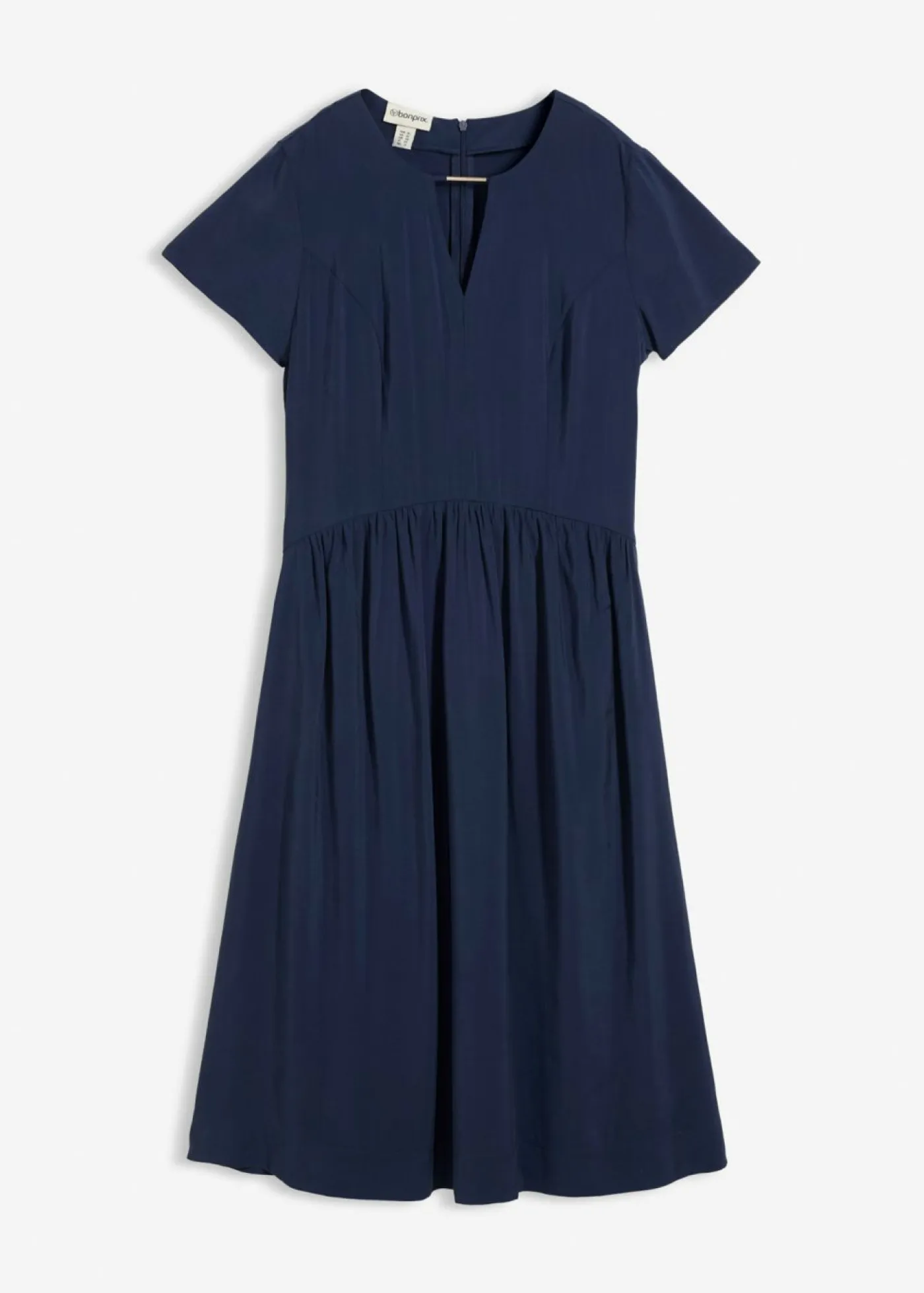 bonprix bonprix Vestidos|Novedades>Vestido de mezcla de viscosa fina Azul marino