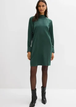 bonprix bonprix Esenciales|Vestidos>Vestido de mezcla de viscosa verde sombra