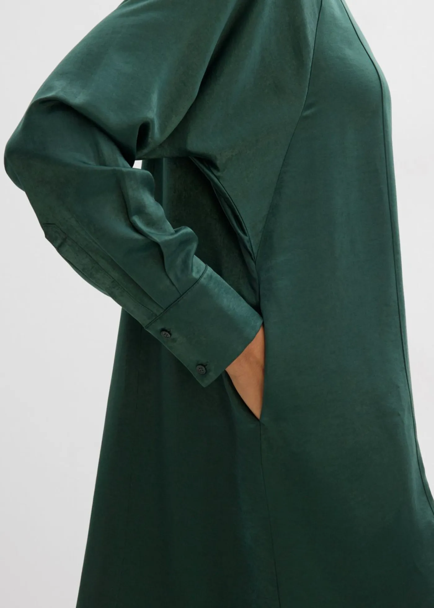 bonprix bonprix Esenciales|Vestidos>Vestido de mezcla de viscosa verde sombra