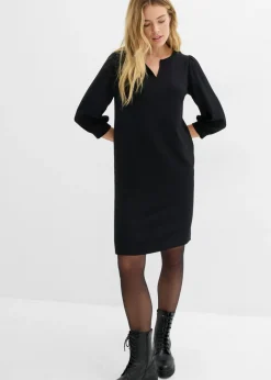 bonprix bonprix Vestidos>Vestido de mezcla de viscosa fluida Negro