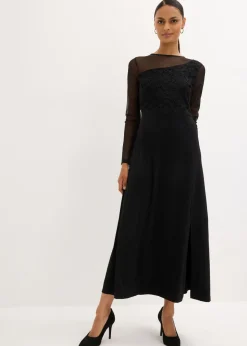 bonprix bonprix Tallas Pequeñas|Vestidos>Vestido de noche con encaje Negro
