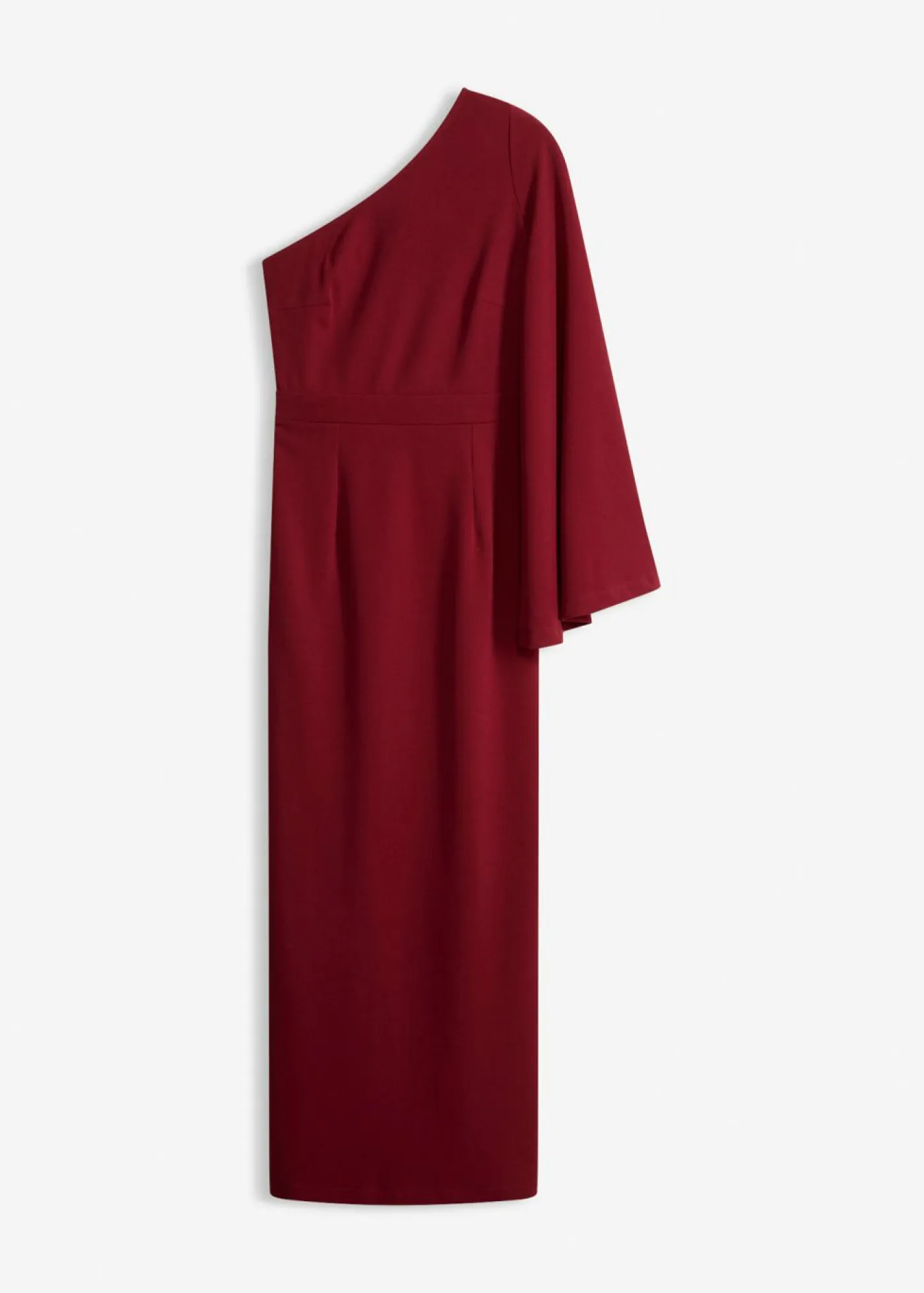 bonprix bonprix Vestidos|Ropa Elegante>Vestido de noche con un hombro al descubierto Rojo rubí