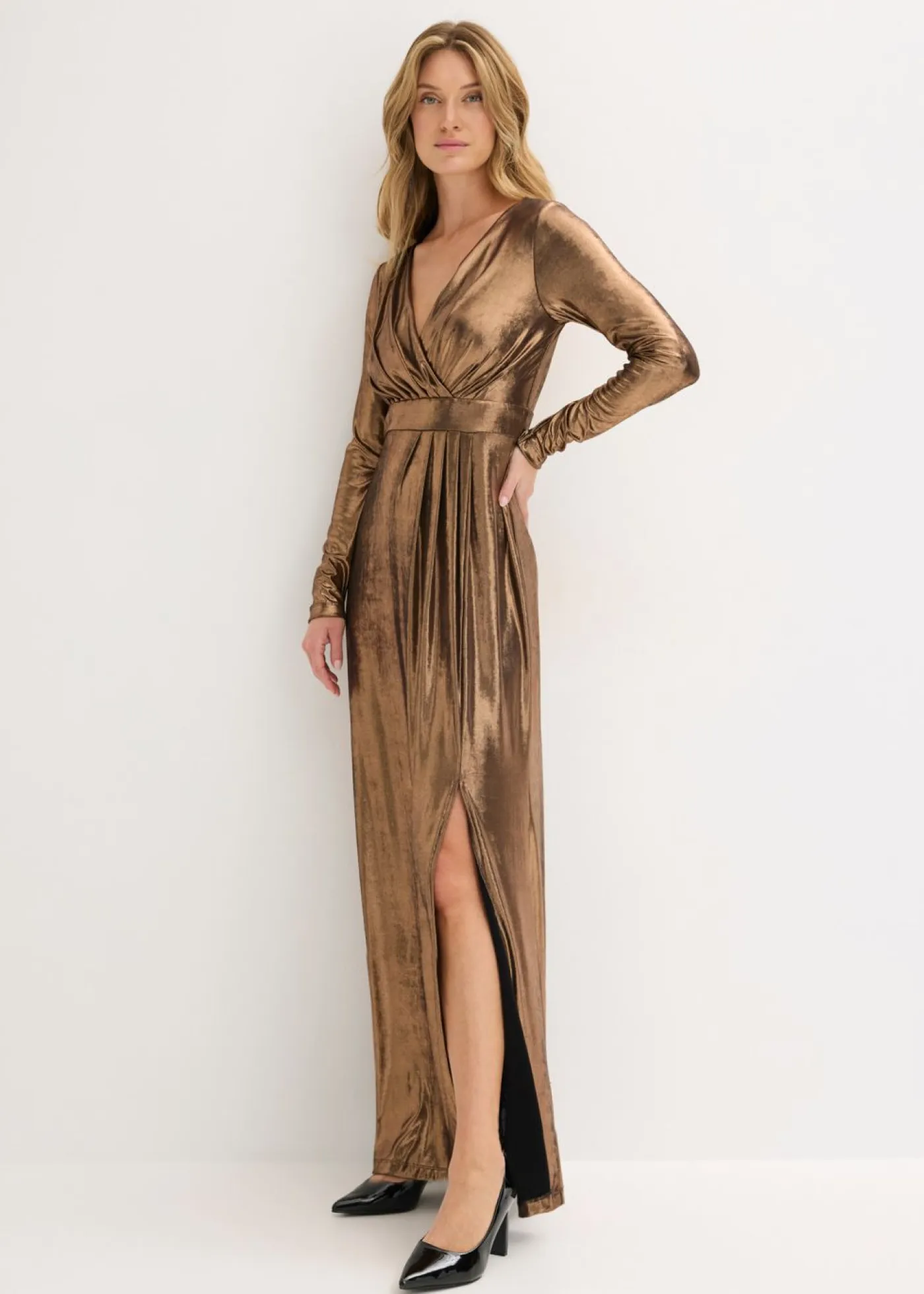 Mujer bonprix bonprix Vestido de noche de punto fino con brillo