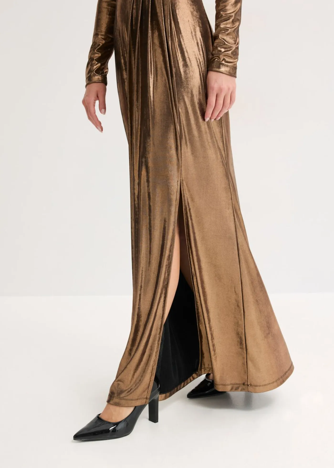 Mujer bonprix bonprix Vestido de noche de punto fino con brillo