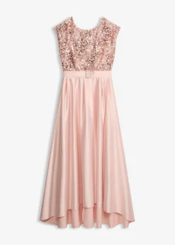 Mujer bonprix bonprix Vestido de noche de satén brillante con lentejuelas