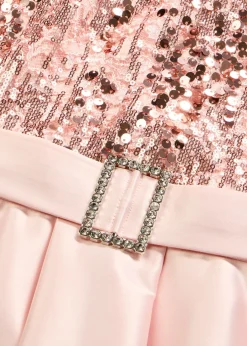 Mujer bonprix bonprix Vestido de noche de satén brillante con lentejuelas