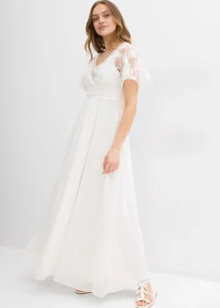 bonprix bonprix Premamá>Vestido de novia premamá 2 en 1 con función de lactancia Blanco lana