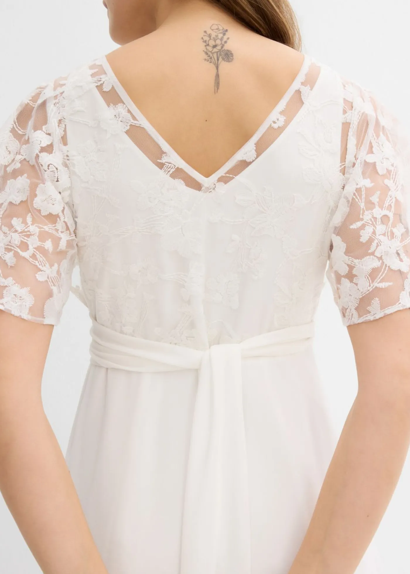 bonprix bonprix Premamá>Vestido de novia premamá 2 en 1 con función de lactancia Blanco lana