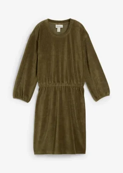 bonprix bonprix Vestidos>Vestido de pana Verde oliva oscuro