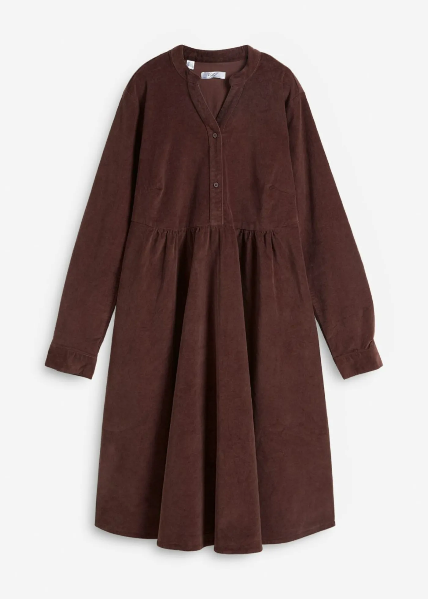 bonprix bonprix Vestidos>Vestido de pana de algodón Marrón tierra