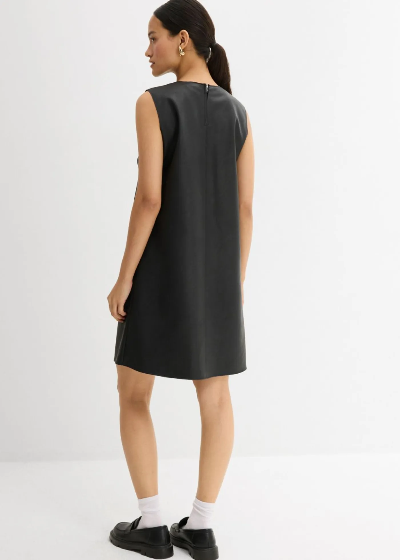 bonprix bonprix Esenciales|Vestidos>Vestido de piel sintética Negro