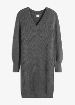 bonprix bonprix Ropa De Punto|Vestidos>Vestido de punto Antracita jaspeado