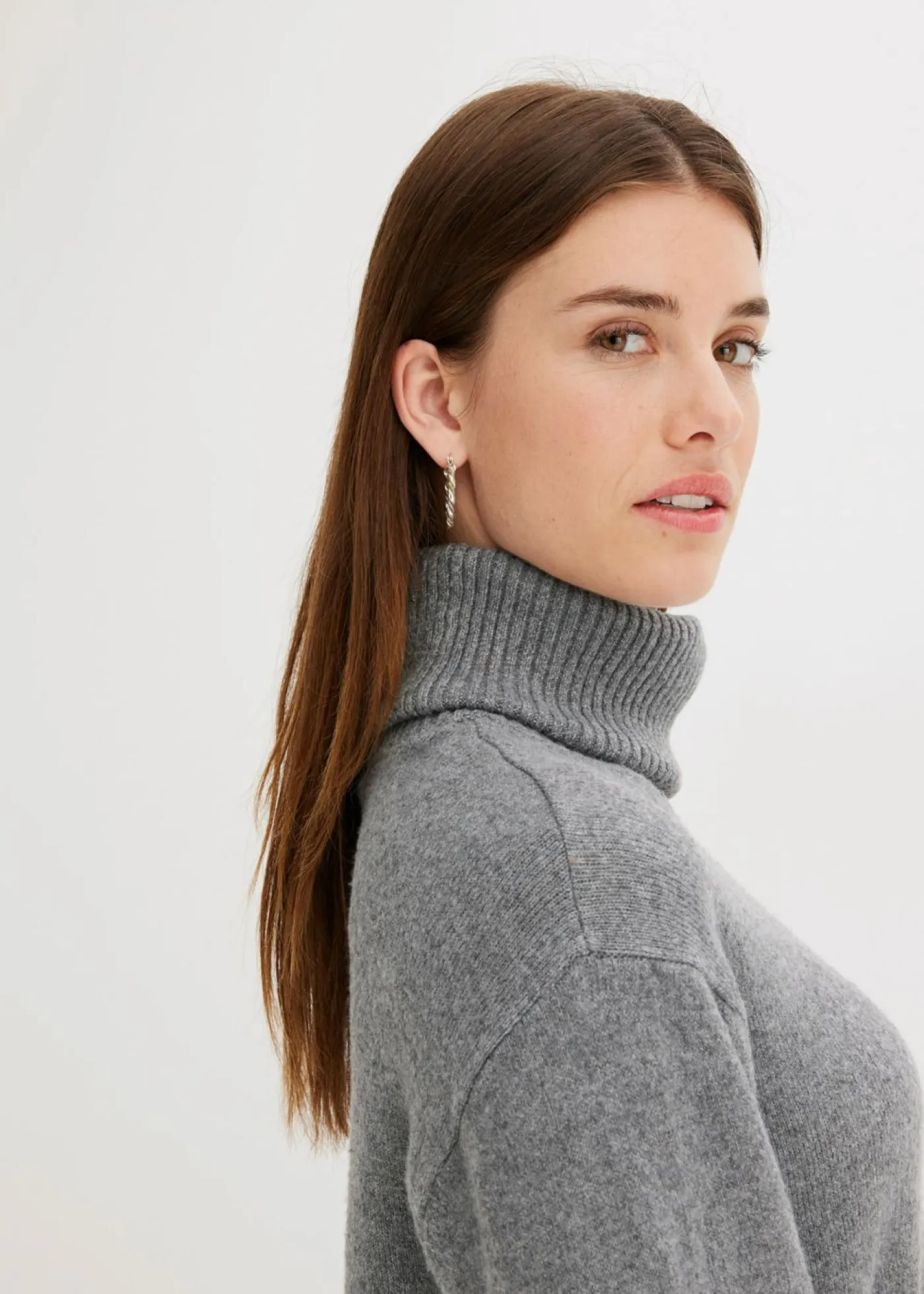 bonprix bonprix Vestidos|Ropa De Punto>Vestido de punto Gris jaspeado