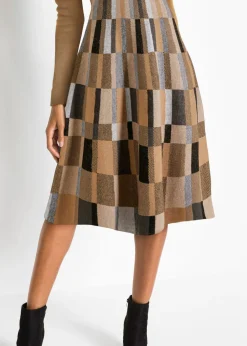 Mujer bonprix bonprix Vestido de punto a cuadros