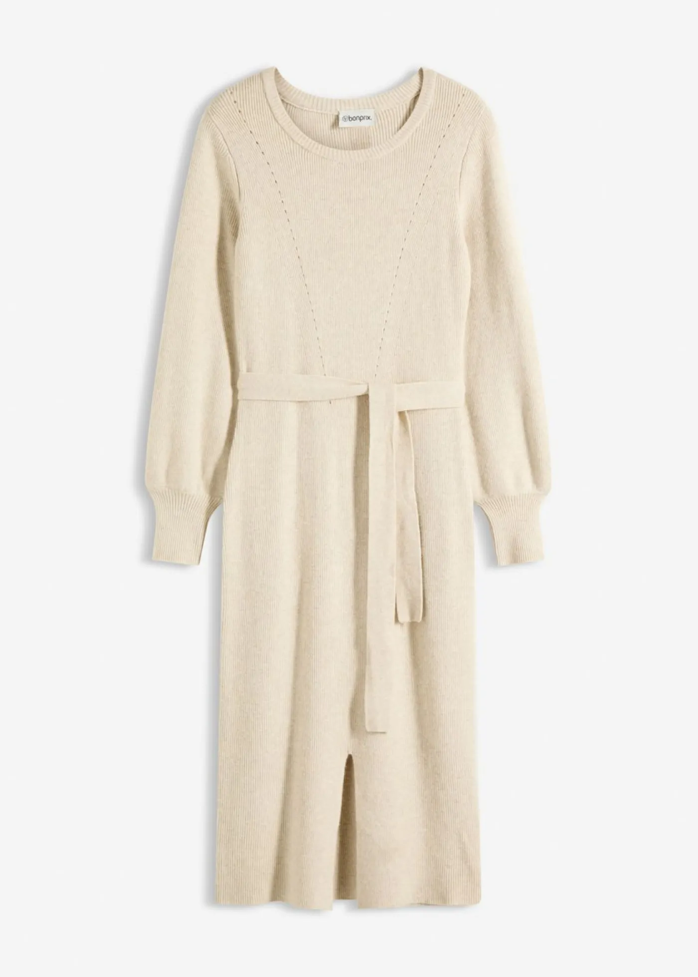 Mujer bonprix bonprix Vestido de punto acanalado de mezcla de viscosa fluida