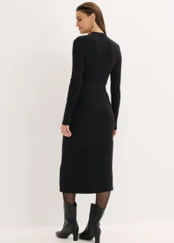 Mujer bonprix bonprix Vestido de punto acanalado de mezcla de viscosa