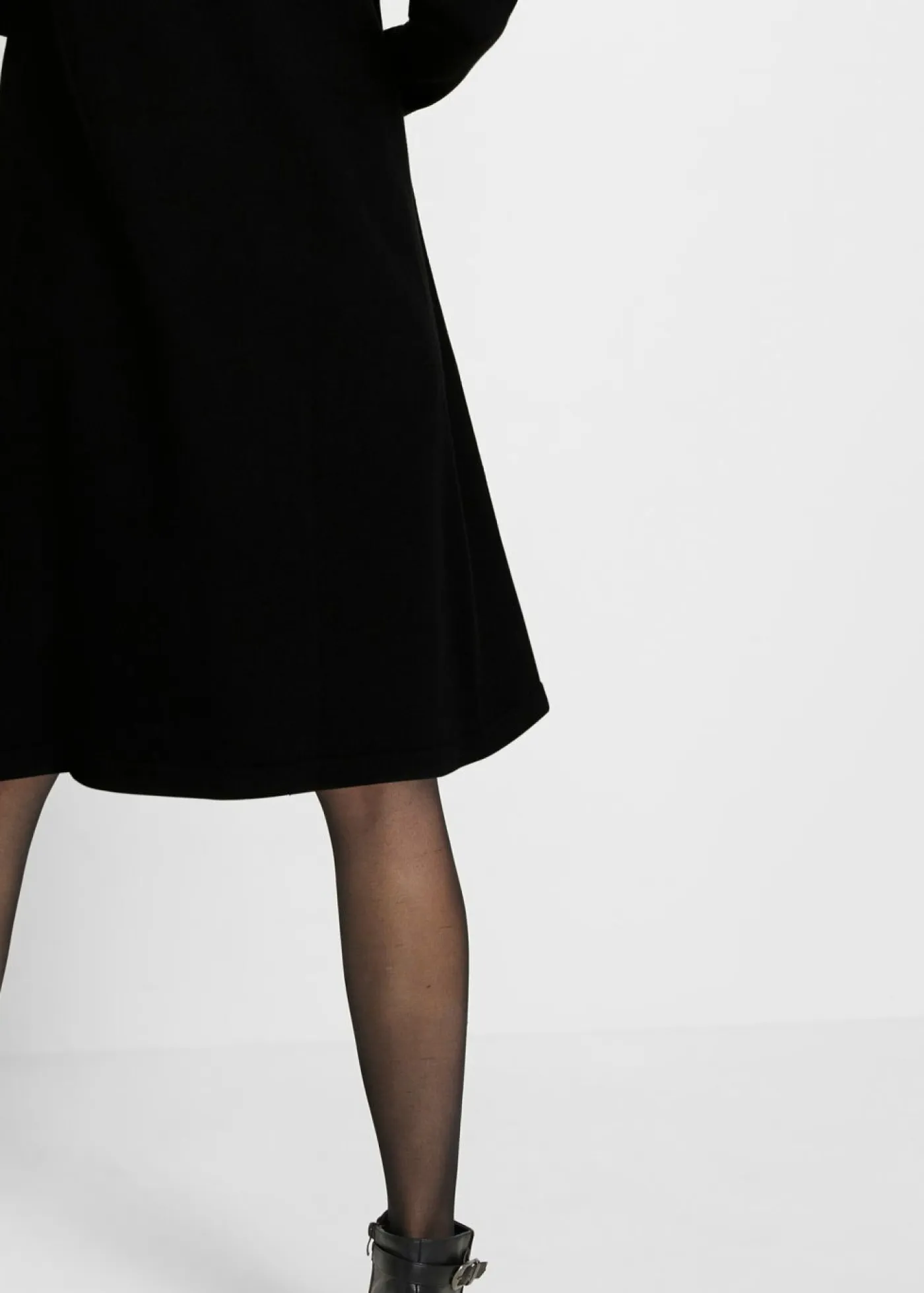 bonprix bonprix Básicos|Vestidos>Vestido de punto con algodón reciclado Negro