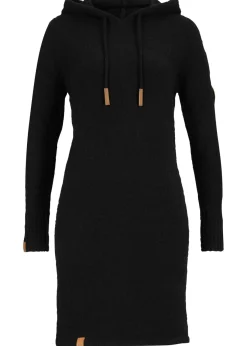 bonprix bonprix Vestidos|Ropa De Punto>Vestido de punto con capucha Negro