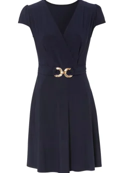 Mujer bonprix bonprix Vestido de punto con cierre decorativo